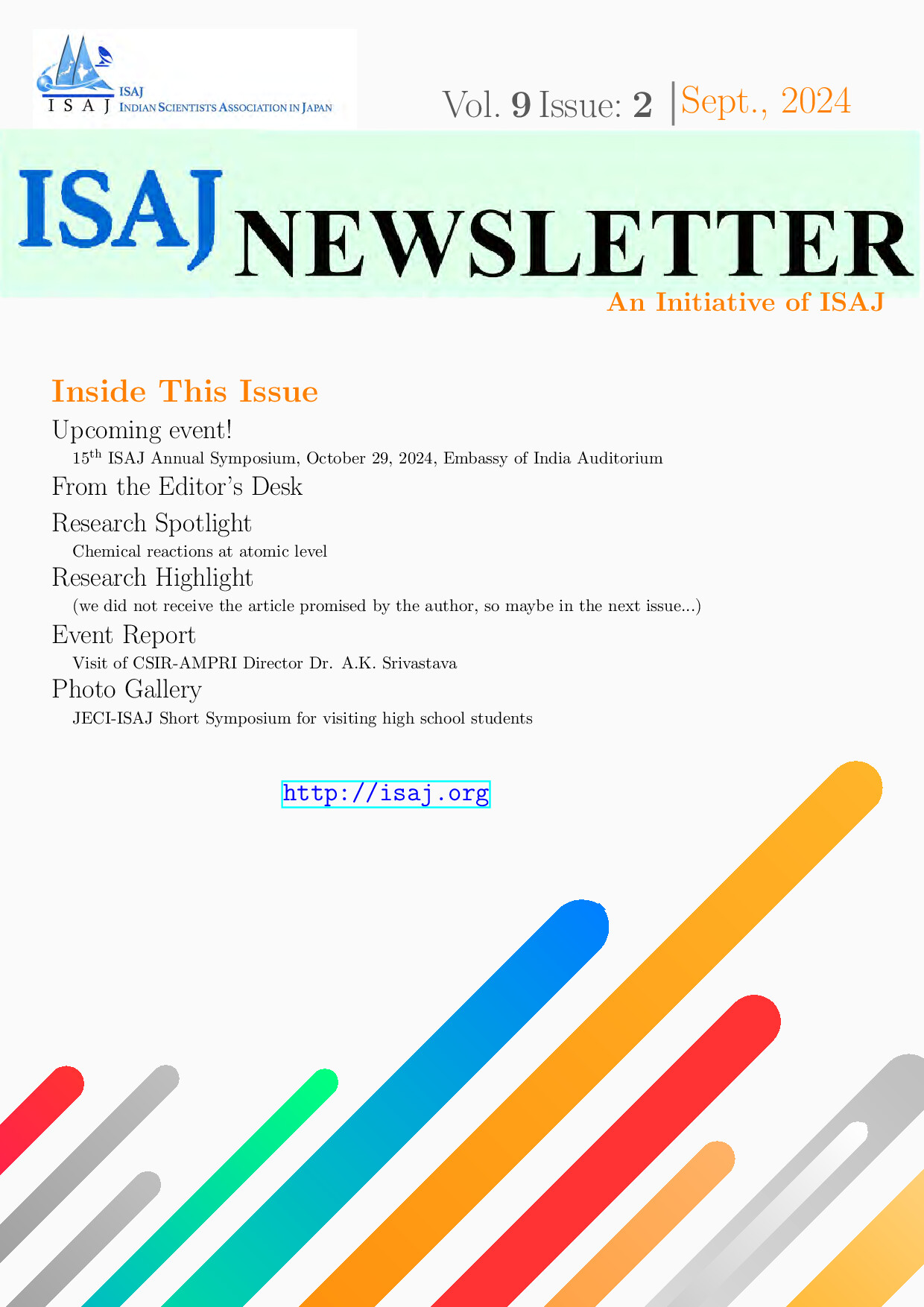 ISAJ Newsletter - Volume 9, Issue 2 (September 2024)